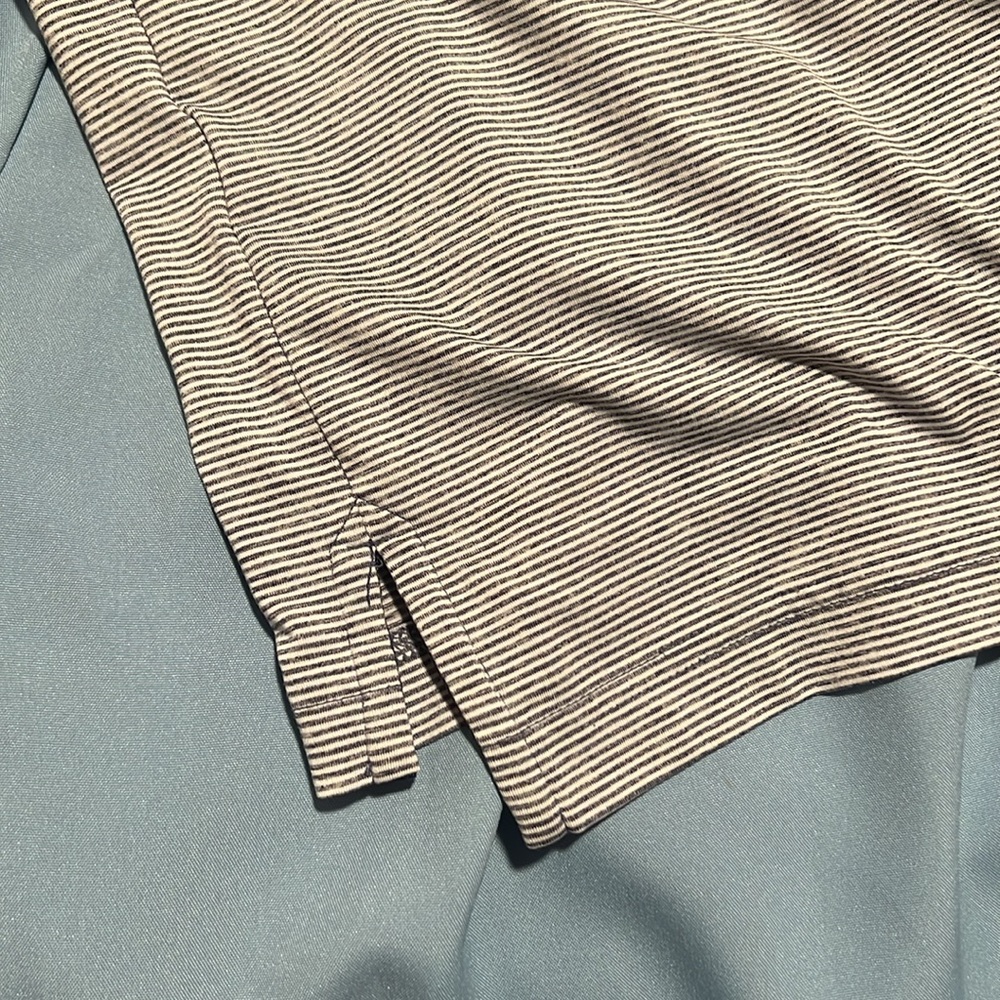 Columbia University Jubilee Charcoal Stripe Stretch Jersey Polo - Picture 7 of 9